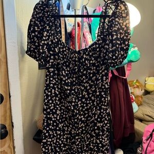 Nordstrom Black Floral Dress